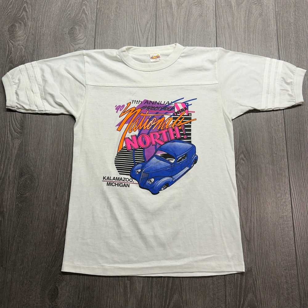 Vintage 1990 NSRA Street Rod Nationals North T-Shirt Mens Medium Alore Kalamazoo